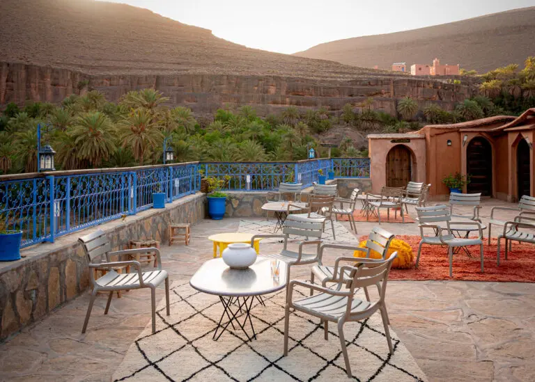 Terrasse dans l'Atlas au Maroc