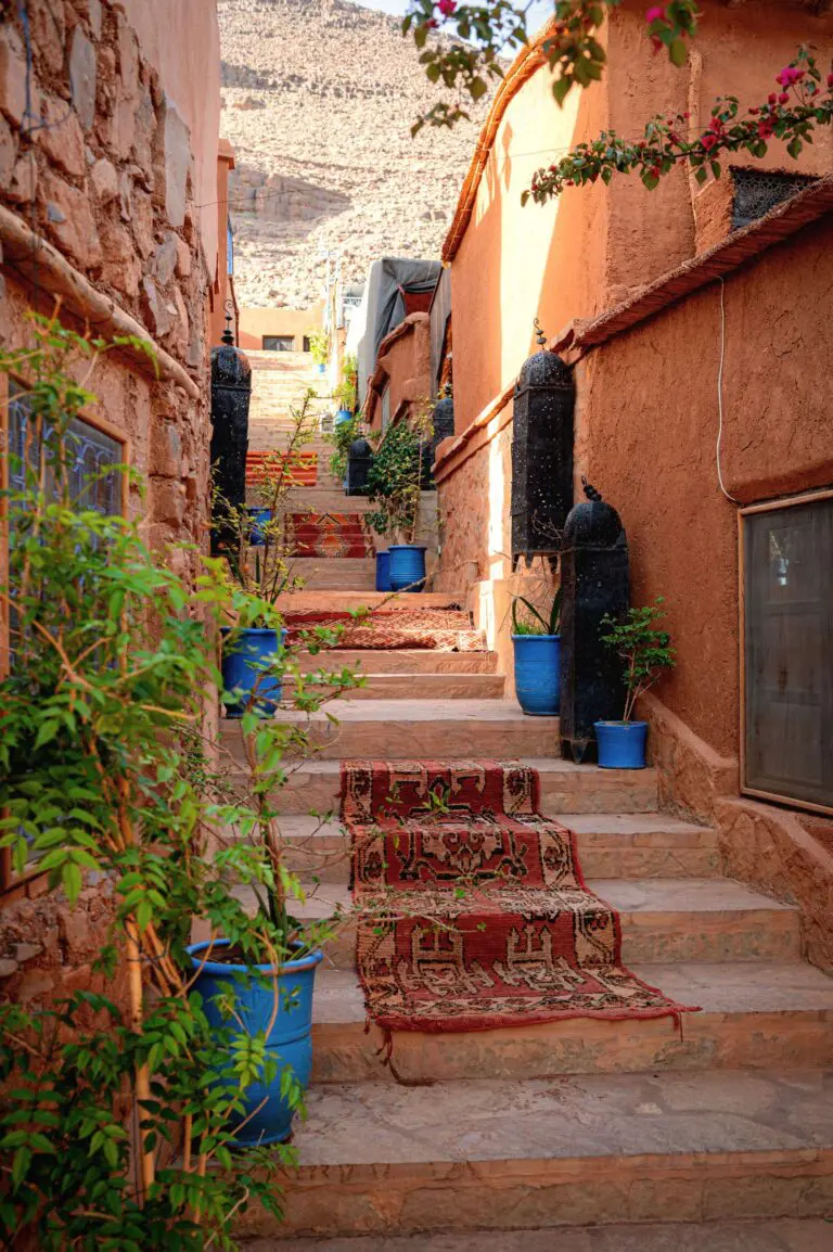 Escalier avec des plantes