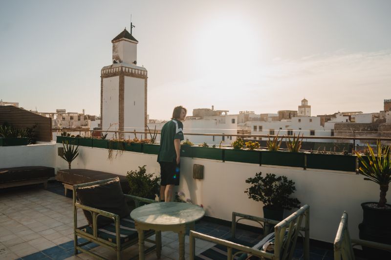Vue depuis une terrasse à Essaouira